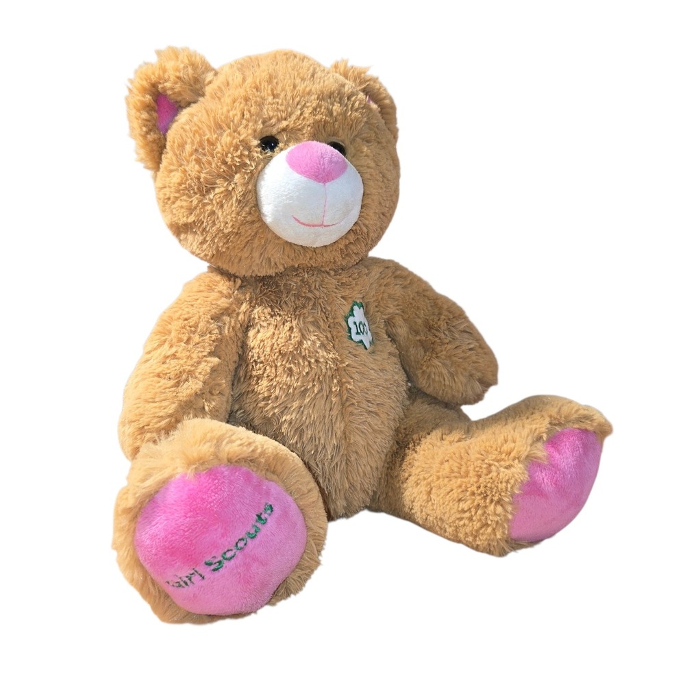 Build-A-Bear Girl Scouts 100th Anniversary Teddy Bear Tan Pink Plush 2012